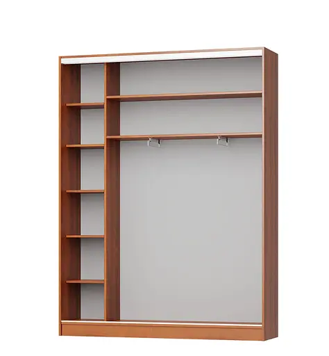 Шкаф-купе трехдверный MebelStar Уни AL 3 Зеркала 180x45x240 см Антрацит (MBS-1643) - фото 2