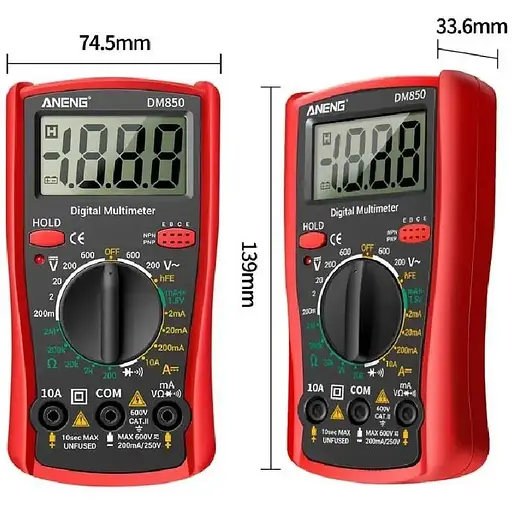 Мультиметр Aneng dm850 - Automatic Professional Digital Multimeter - фото 6