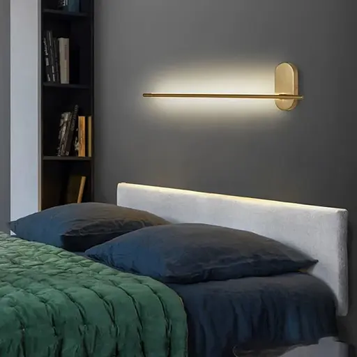 Сучасне лінійне бра в латунному корпусі 100 см Line F Арт. WB26/1000 AB - фото 1