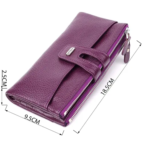 Женский кошелек из натуральной кожи Canpellini 18.59.5х2.5 см acs0029702 - фото 3