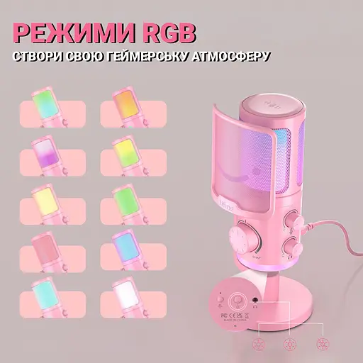 Мікрофон Fifine AM6P Pink [144454] - фото 8