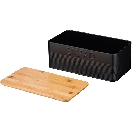 Хлібниця Ardesto Midori з бамбуковою кришкою 33х18х12 см чорна (AR0912BB) - фото 3