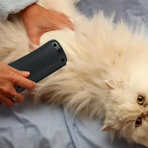 Щітка для догляду за вовною HistoTree Groomify для собак та кішок чорна 14х7х3,5 см ABS метал - фото 5