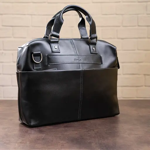 Чоловіча шкіряна сумка для ноутбука SHVIGEL 37х25,5х7,5 см sum0012566 - фото 6