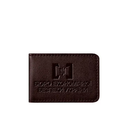 Кожаная обложка для удостоверения БЭБ (Бюро экономической безопасности Украины) Бордовая - фото 8