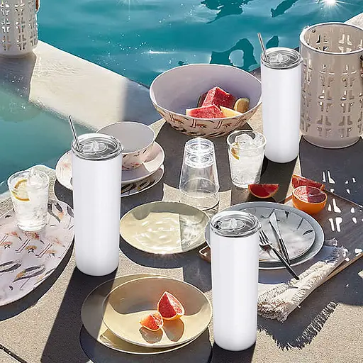 Дорожні стакани на 20 унцій, вузькі стакани з нержавіючої сталі з соломинкою з кришкою на 8 упаковок, ізольовані стакани з подвійн - фото 3