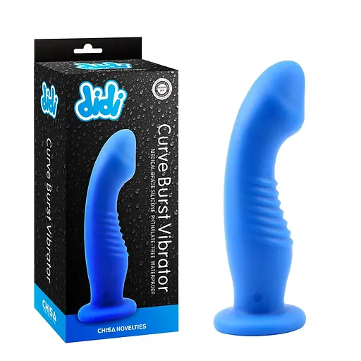 Вібратор Didi Curve Burst 18 см синій - фото 2