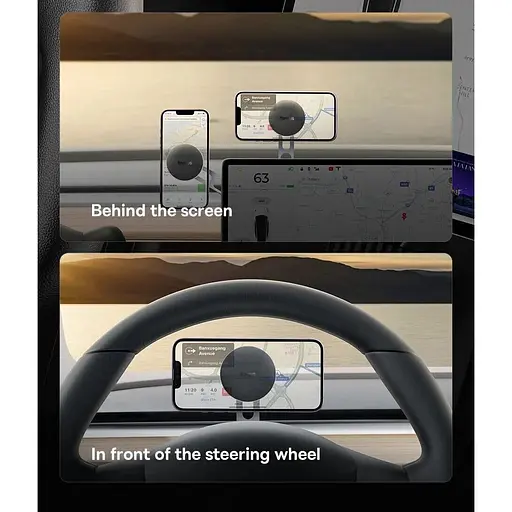 Автотримач Baseus T-Space Magnetic Frost Silver (C40151300S11-00) [142360] - фото 11