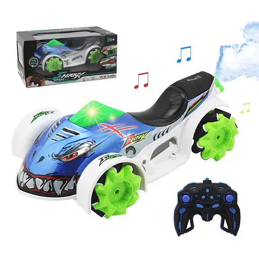 Машина-монстр на радіокеруванні, акумулятор, дрифт, музика, світло, дим, 31x15x17.5 см, 2288-21