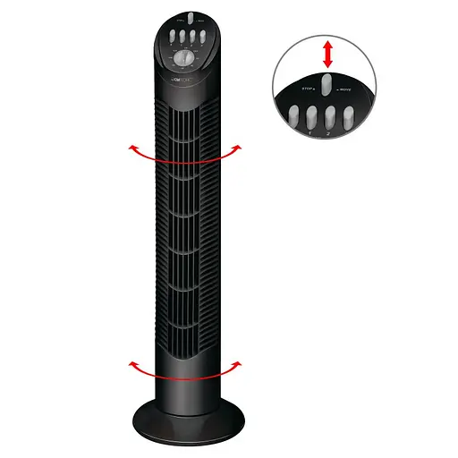 Вентилятор колонный Clatronic T-VL 3546 (76cm), мощность 50вт, Black - фото 4