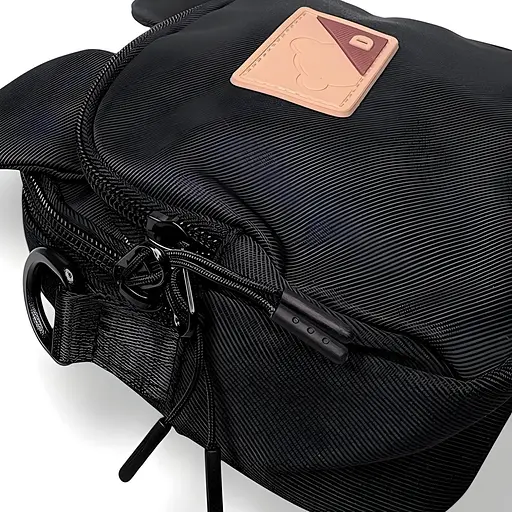 Детская сумка кросс-боди с ушками в корейском стиле 19х16х7 см черная (25-571) - фото 4