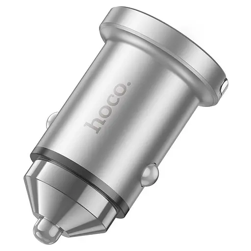 Автомобильный комплект – адаптер и кабель HOCO NZ10 45 W usb-c – lightning серебристый - фото 5