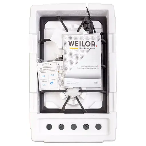 Поверхность газовая Domino на стекле Weilor GG 304 WH - фото 10