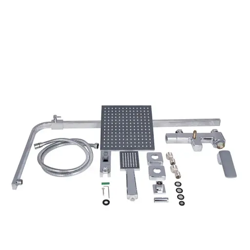 Душова система для кабіни Qtap Capricorn на три споживачі з виливом 53103KNC - фото 3