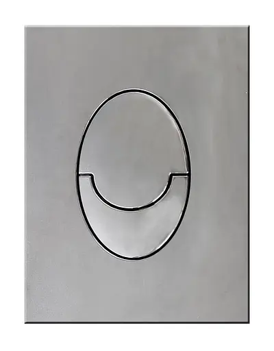 Панель змиву пластикова Koer KT-0606-01 157x198x3mm, кнопка закруглена KR5342, Хром - фото 3