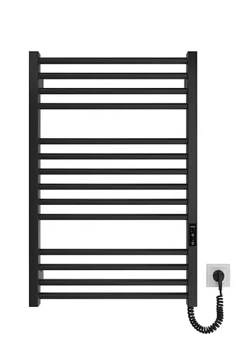 Електрична рушникосушарка HF Derby 770x530 black matte 6.1.0402.06.BM, Чорний матовий, універсальне (коннектор), Електронний - фото 2