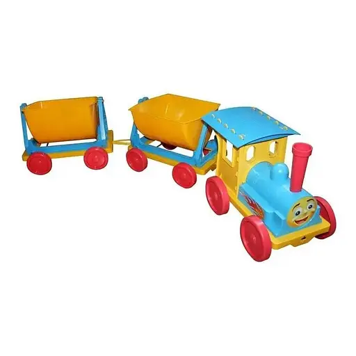 Поїзд-конструктор Doloni 013118/1 блакитний 2 прицепа - фото 1