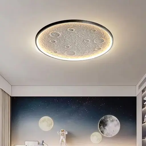 Настенно-потолочный светильник с имитацией луны на 3 световых режима Ø 60 см Line F Арт. W137-600 BK - фото 2