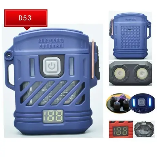 Ліхтар запальничка Multifunctional D53-2LED Box LCD TypeC (3+1 режим) - фото 5