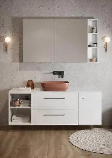 Змішувач для умивальника Cersanit Larga S951-385 з коробкою прихованого монтажу Чорний 30412 - фото 7