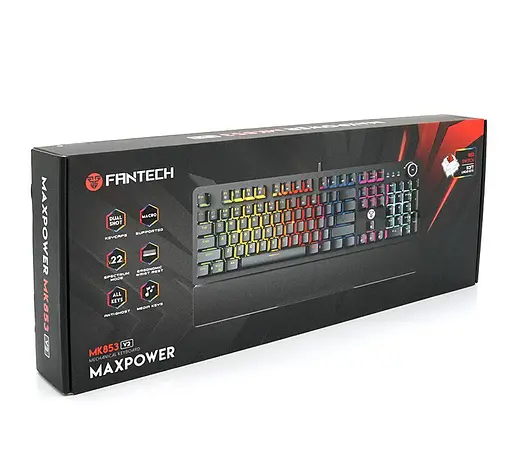 Клавіатура ігрова механічна Fantech MK-853V2 Black Red Switch MARCOS MECHANICAL Eng/Укр/Рус - фото 12