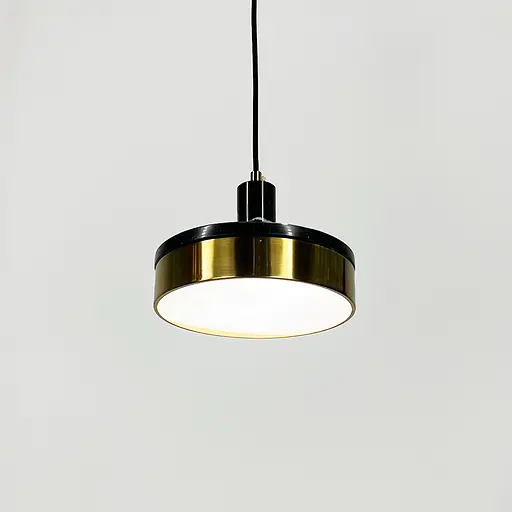 Чорний мармуровий підвіс із латунним корпусом Ø 20 см | Арт. SC 8/1 BK | Line F - фото 7