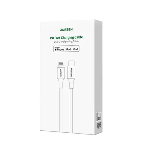 Кабель Ugreen US304 USB-C to Lightning M/M Cable Aluminum Shell Braided 2m Black (UGR-60761) - фото 2