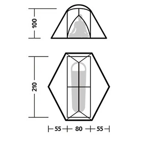 Намет одномісний легкий Naturehike Mongar UL CNK2550WS016 (Сірий) - фото 3
