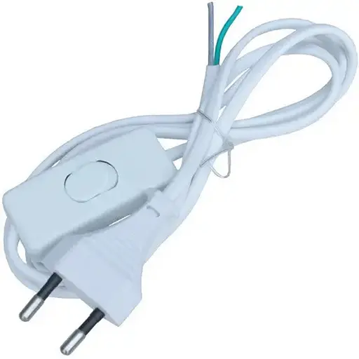 Шнур-бра з вимикачем Synergy ШВВП 2x0.75 мм², 1.5 м білий - фото 1