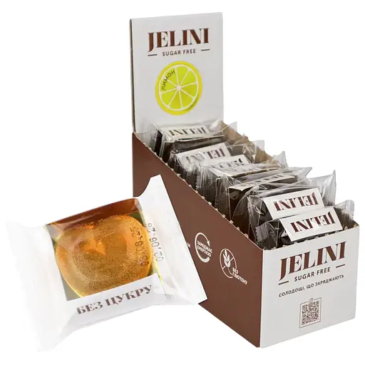 Мармелад Jelini зі смаком лимону 540 г (18 шт. х 30 г)