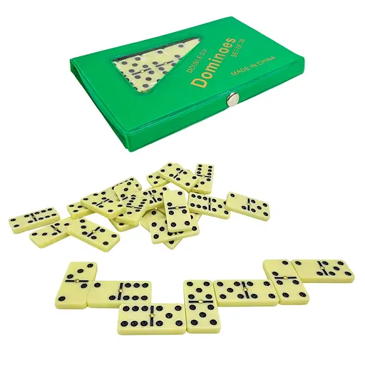 Доміно пластикове у шкіряному футлярі B00494