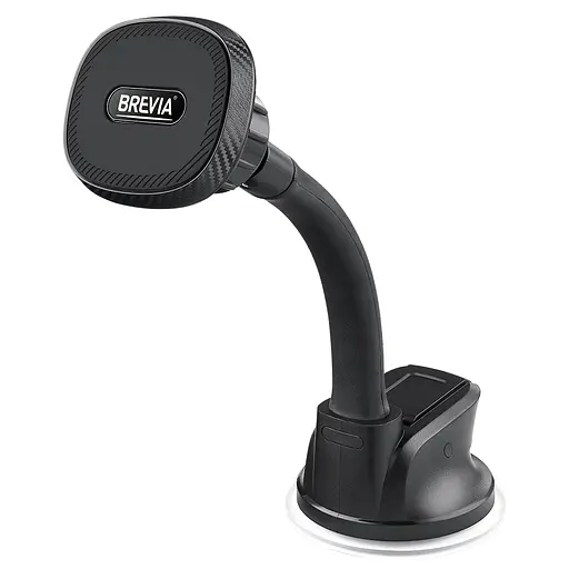 Тримач телефону автомобільний Brevia FlexArm MagStrong із присоскою, гнучкий 163мм, 6 магнітів, чорний(48460) - фото 1