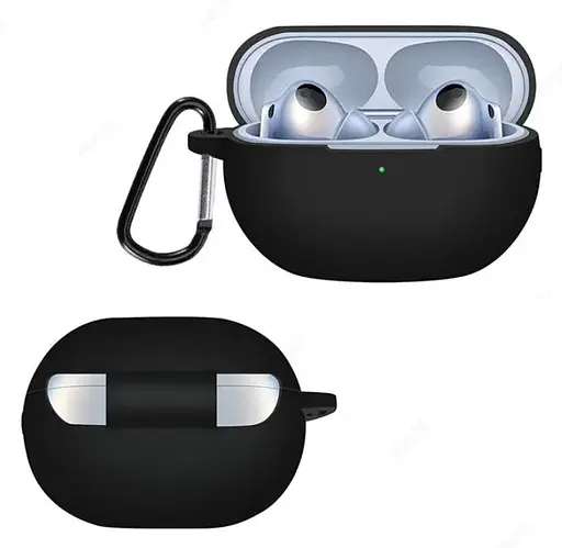 Чохол-накладка DK Silicone Candy Friendly з карабіном для Huawei FreeBuds Pro 3 (black) - фото 2