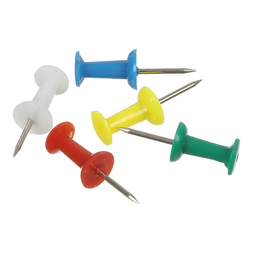 Кнопки-гвоздики кольорові ВМ.5150 Buromax 50шт., в пластиковій коробці (4823078951632) - фото 2