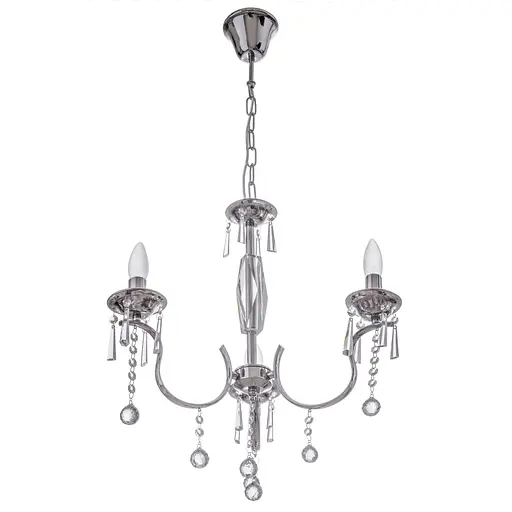 Люстра свеча Brille подвесная хрустальная E14 60W CH (BR-01313S/3)