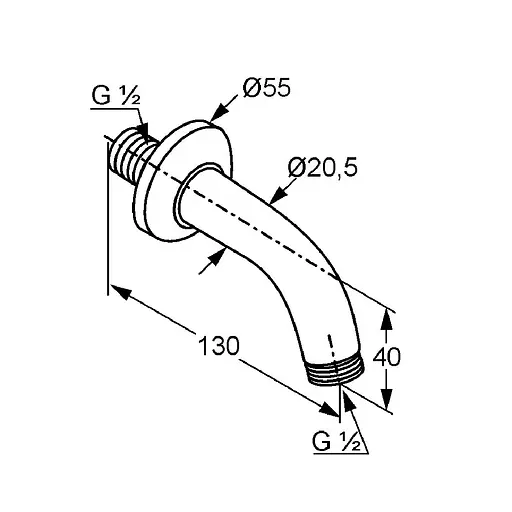 Кронштейн для верхнього душу Kludi Freshline 6235305-00 - фото 2