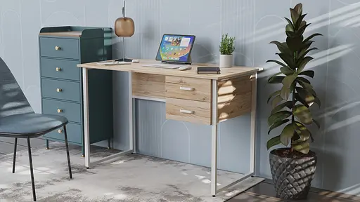 Компьютерный стол Ferrum-decor Таккота 75x140x70 белый ДСП Дуб Артизан 16мм (FRD-102129)