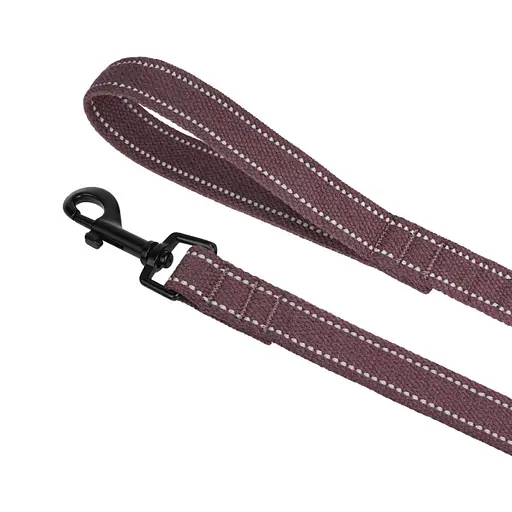 Поводок для собак Barksi Сotton с карабином квадратное ушко 200x1.6 см черри - фото 5