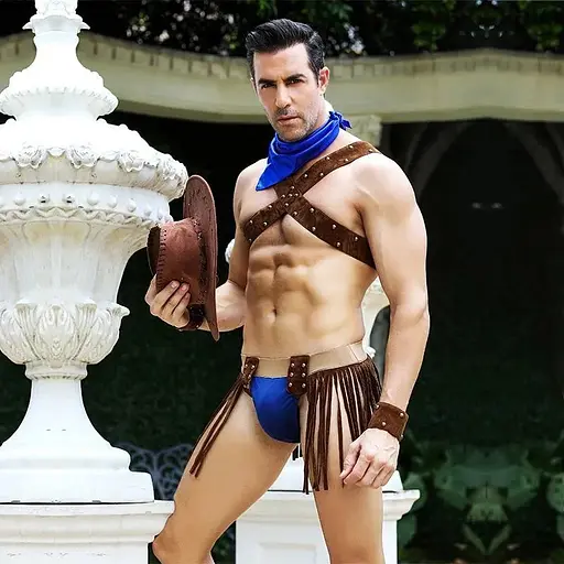 Чоловічий еротичний костюм ковбоя JSY Влучний Вебстер One Size