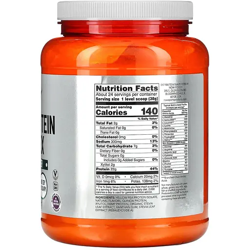Протеин растительный Now Foods комплекс со сливочно-ванильным вкусом 907 г - фото 2
