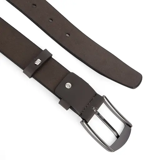 Ремень мужской кожаный Handycover НС-3428 коричневый (130 см) - фото 3