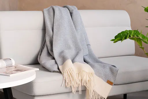 Плед Ardesto Leonardo Bianco 140x200 см 100% шерсть голубой (ART0503LB) - фото 9