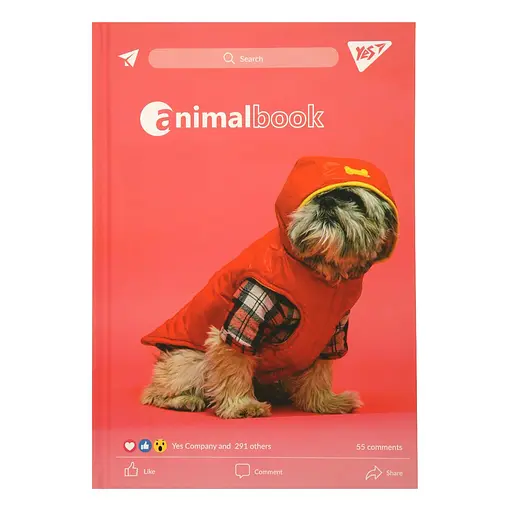 Блокнот Yes Animalbook А5, 64 аркуші, в лінійку (152048) - фото 1