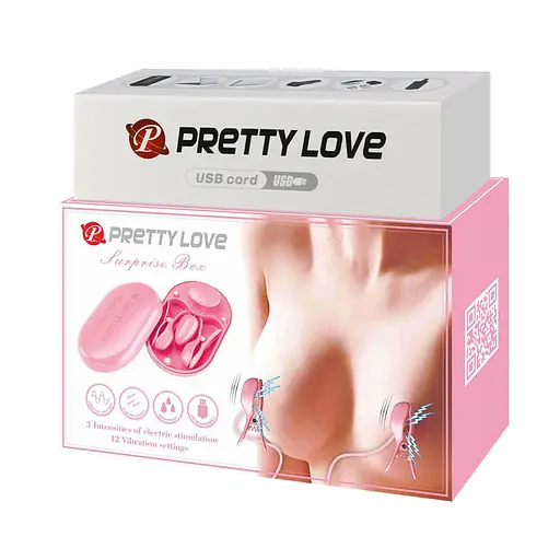 Набор для электростимуляции Pretty Love Surprise Box, 3 шт. (светло-розовый) - фото 11