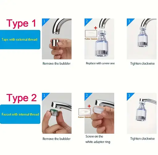 Водоощадна насадка на кран із фільтром-очисником, аератор, барботер - фото 11