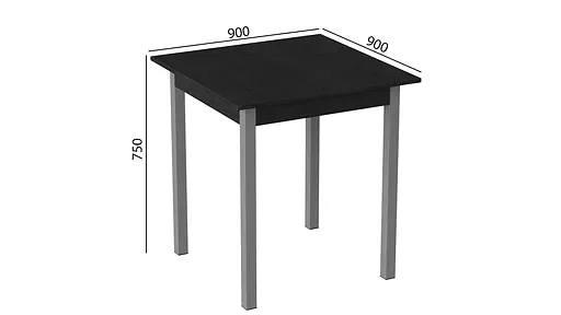 Стіл кухонний Ferrum-decor Дієго 75x90x90 Сірий ДСП Сосна Кембра 16мм (FRD-105720) - фото 3