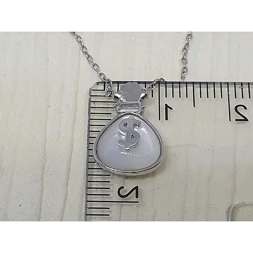 Серебряное колье Аметист с перламутром 1251952 - фото 4