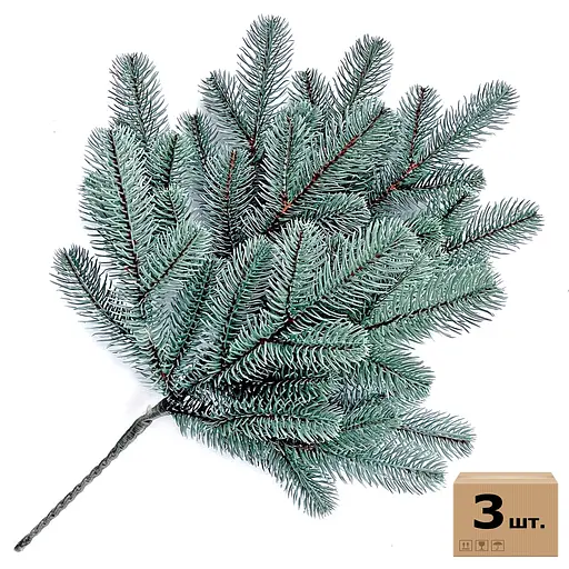Гілка ялинки штучна Hvoya Lux блакитна 60 см 3 шт.