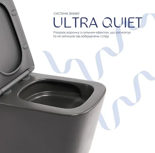 Унитаз подвесной Qtap Tern Ultra Quiet, с сиденьем Slim Duroplast/Soft-close/Quick relase QT17332303ASAN - фото 4