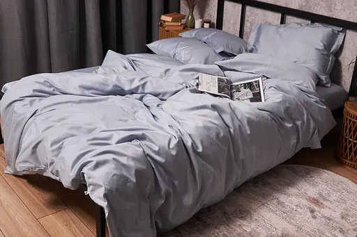 Комплект постільної білизни Moon&Star Satin Premium Skyline сімейний 2х143х210 см наволочки 4х70х70 см - фото 4